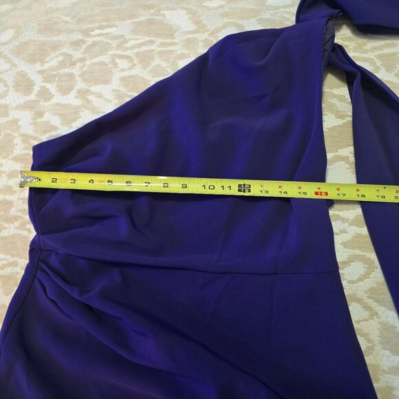 Sachin & Babi Size 12 Purple Miranda One-Shoulder Evening Holiday Party Dress - Picture 12 of 16